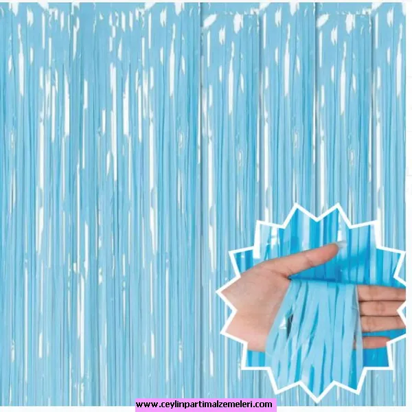 Makaron Mavi Duvar Püskülü